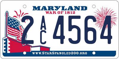 MD license plate 2AC4564