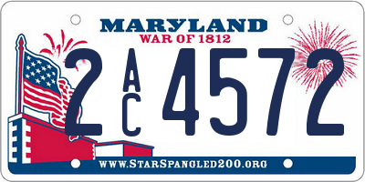 MD license plate 2AC4572