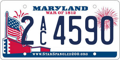 MD license plate 2AC4590