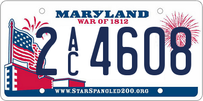 MD license plate 2AC4608