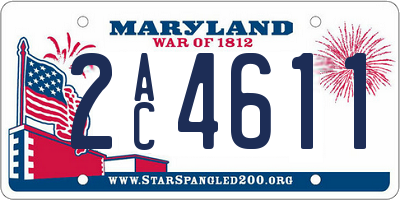 MD license plate 2AC4611