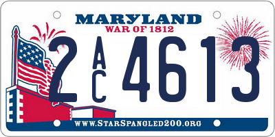 MD license plate 2AC4613