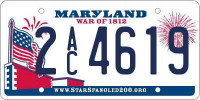 MD license plate 2AC4619