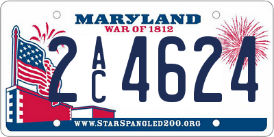 MD license plate 2AC4624