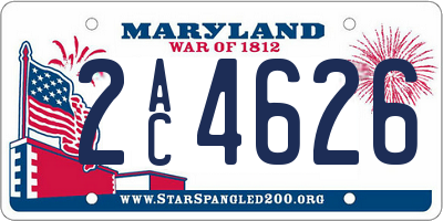 MD license plate 2AC4626