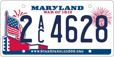 MD license plate 2AC4628