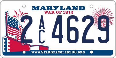MD license plate 2AC4629