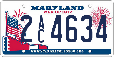 MD license plate 2AC4634