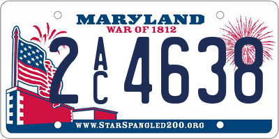 MD license plate 2AC4638