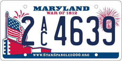 MD license plate 2AC4639