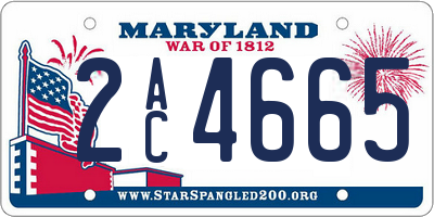 MD license plate 2AC4665