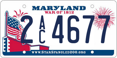 MD license plate 2AC4677