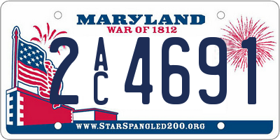 MD license plate 2AC4691