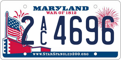 MD license plate 2AC4696