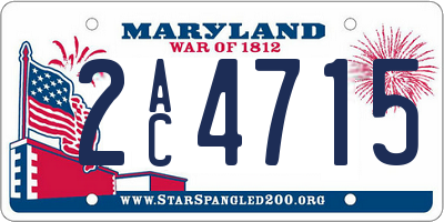 MD license plate 2AC4715