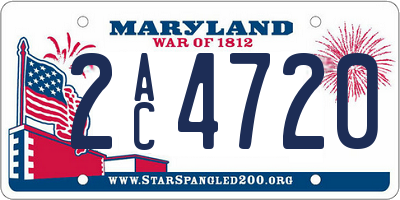 MD license plate 2AC4720