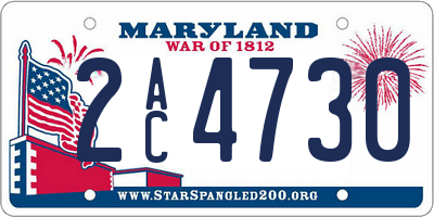 MD license plate 2AC4730