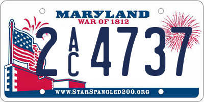 MD license plate 2AC4737