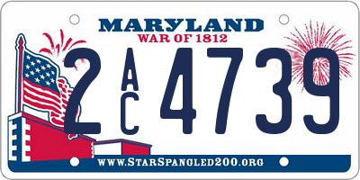 MD license plate 2AC4739