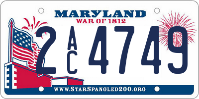 MD license plate 2AC4749