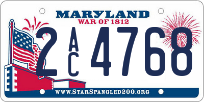 MD license plate 2AC4768