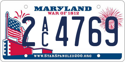 MD license plate 2AC4769