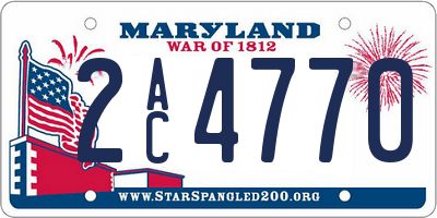 MD license plate 2AC4770