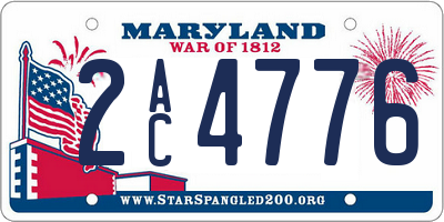 MD license plate 2AC4776