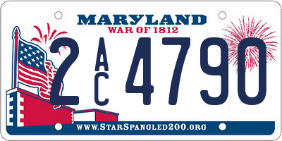 MD license plate 2AC4790