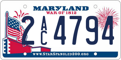 MD license plate 2AC4794