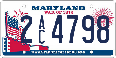 MD license plate 2AC4798
