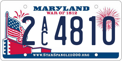 MD license plate 2AC4810
