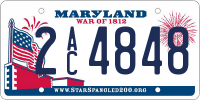 MD license plate 2AC4848
