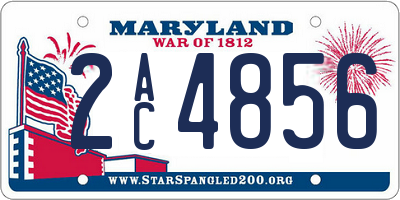 MD license plate 2AC4856