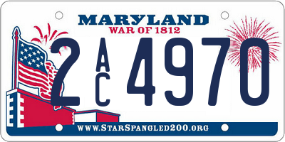 MD license plate 2AC4970