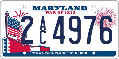 MD license plate 2AC4976