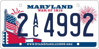 MD license plate 2AC4992