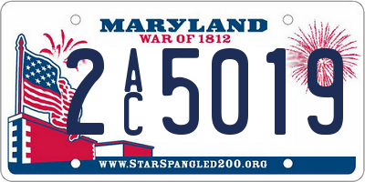 MD license plate 2AC5019