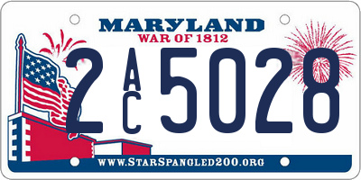 MD license plate 2AC5028