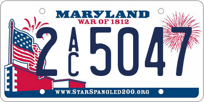 MD license plate 2AC5047
