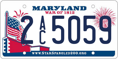 MD license plate 2AC5059