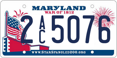 MD license plate 2AC5076
