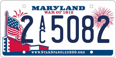 MD license plate 2AC5082