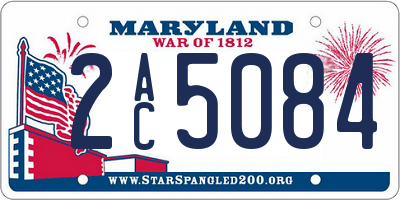 MD license plate 2AC5084