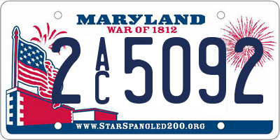 MD license plate 2AC5092