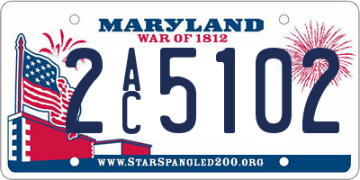 MD license plate 2AC5102