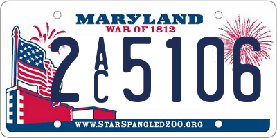 MD license plate 2AC5106