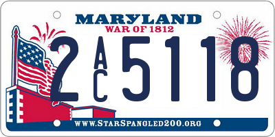 MD license plate 2AC5118