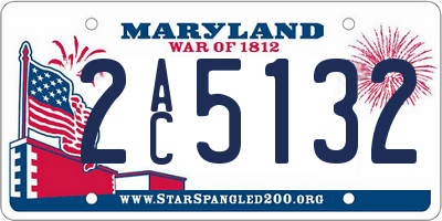 MD license plate 2AC5132