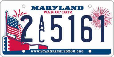 MD license plate 2AC5161